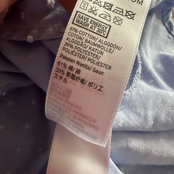 Blue Off the Shoulder Button Down Dress - Picture 7 of 11